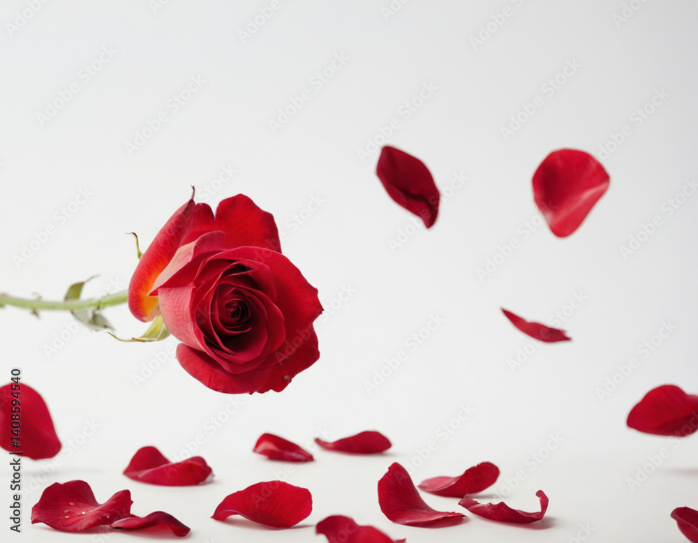 Fototapeta premium red rose petals