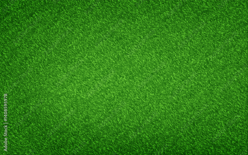 Grass texture. Green lawn background for soccer, golf or baseball. Realistic fresh carpet. Football field wallpaper. Natural or plastic turf for outdoor game. Vector illustration.