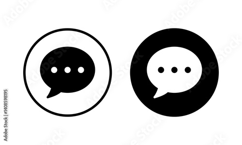 Chat icon vector illustration. speech bubble sign and symbol. comment icon. message