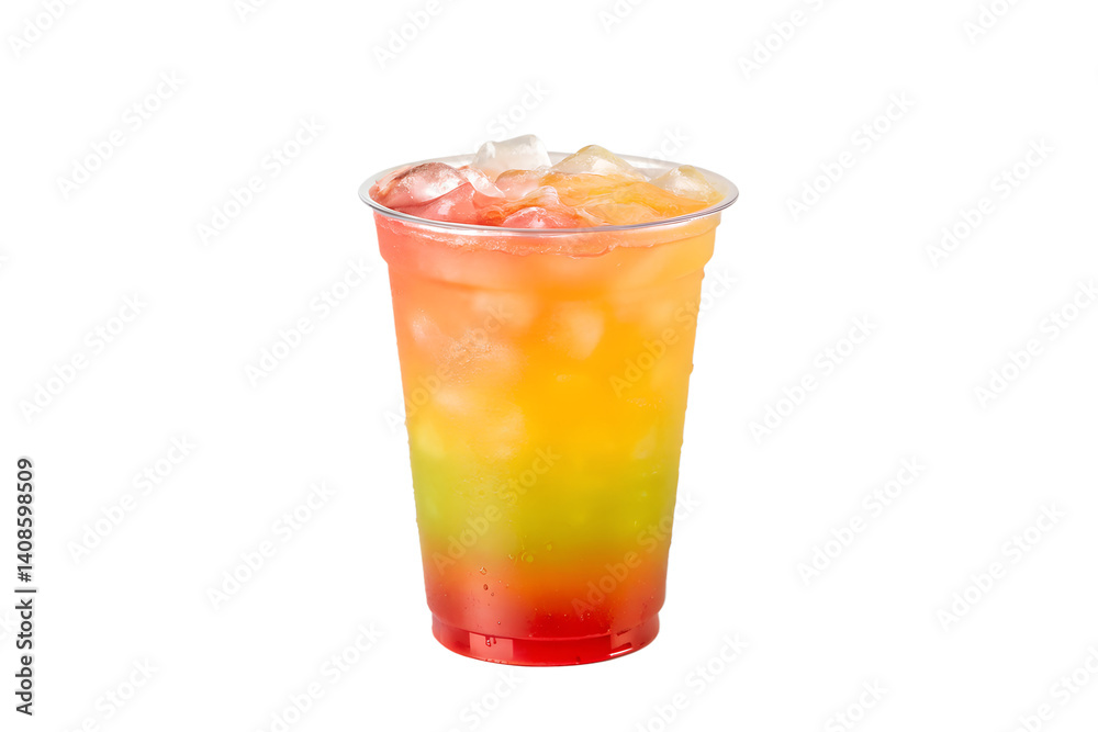 Refreshing Frozen Drink in Clear Cup, Cool Beverage, Summer Refreshment Refreshing Frozen Drink in Clear Cup, Cool Beverage, Summer Refreshment