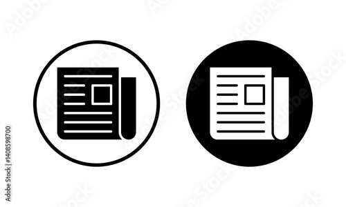 Newspaper icon vector illustration. news paper sign and symbolign