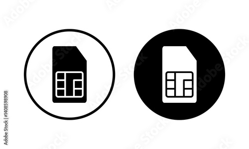Sim card icon vector illustration. dual sim card sign and symbol