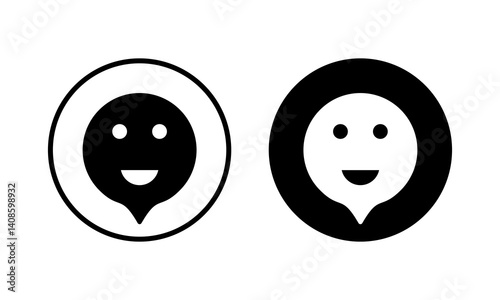 smile icon vector illustration. smile emoticon icon. feedback sign and symbol