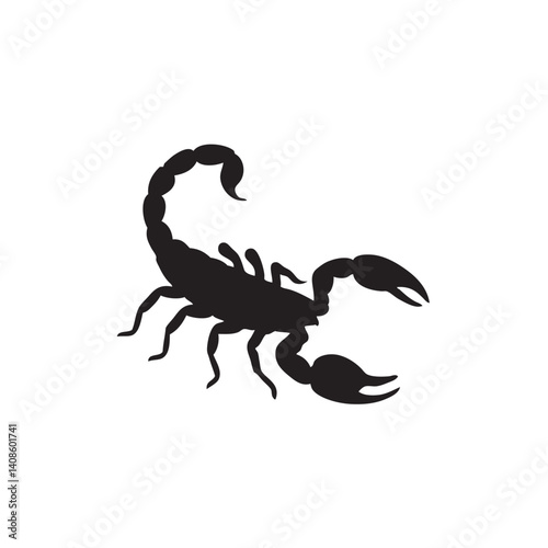 scorpion on white background