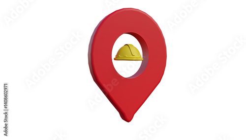 3d construction site or location. 3d rendering and 3d illustration