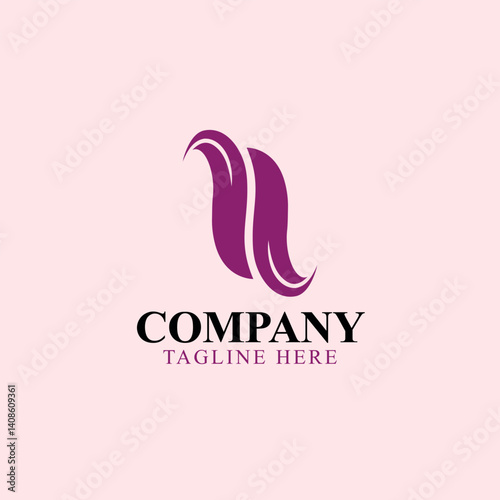 Female hair icon logo design vector illustration for your design or branding.