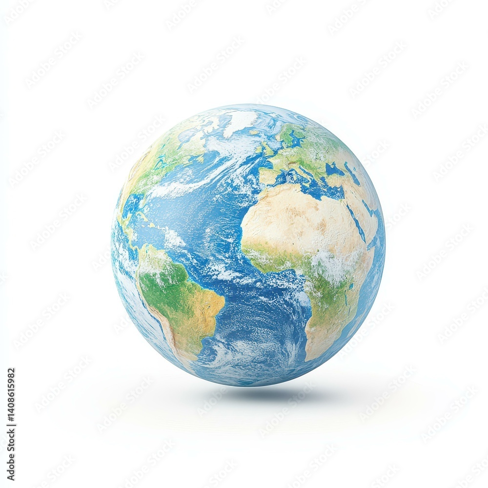 A striking globe showcasing the Earth, isolated on a clean white background, perfect for educational or decorative use. A striking globe showcasing the Earth, isolated on a clean white background, perfect for educational or decorative use.