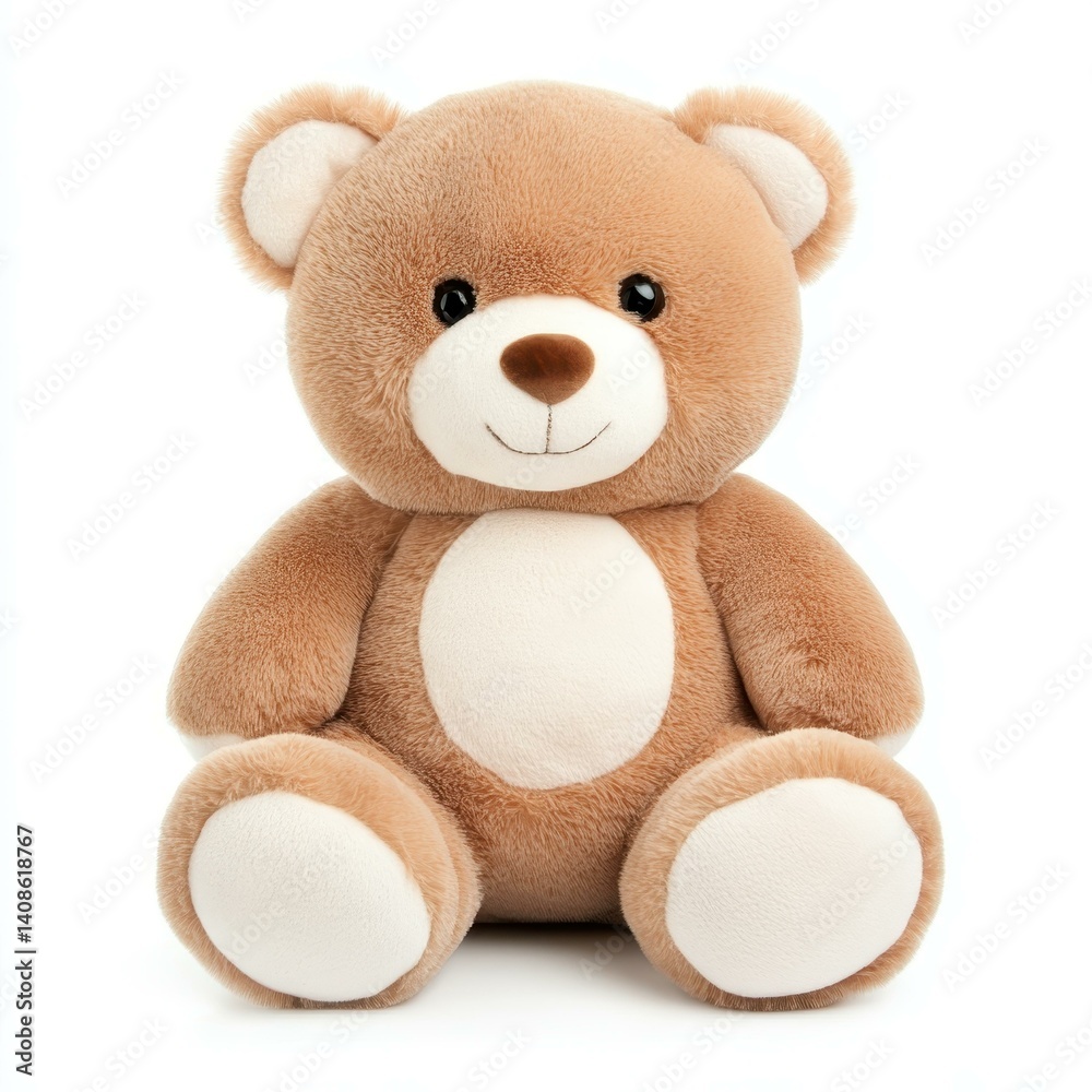 Obraz premium Soft and cuddly teddy bear, perfect for hugs and play. An adorable addition to any childs room or a cherished gift.