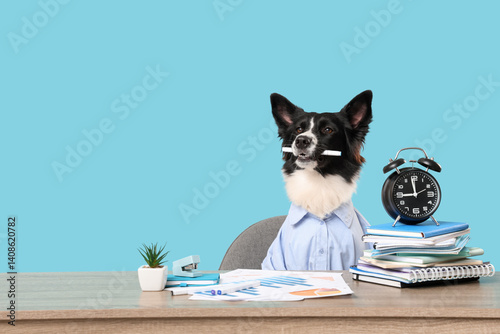 Cute Border Collie dog with...