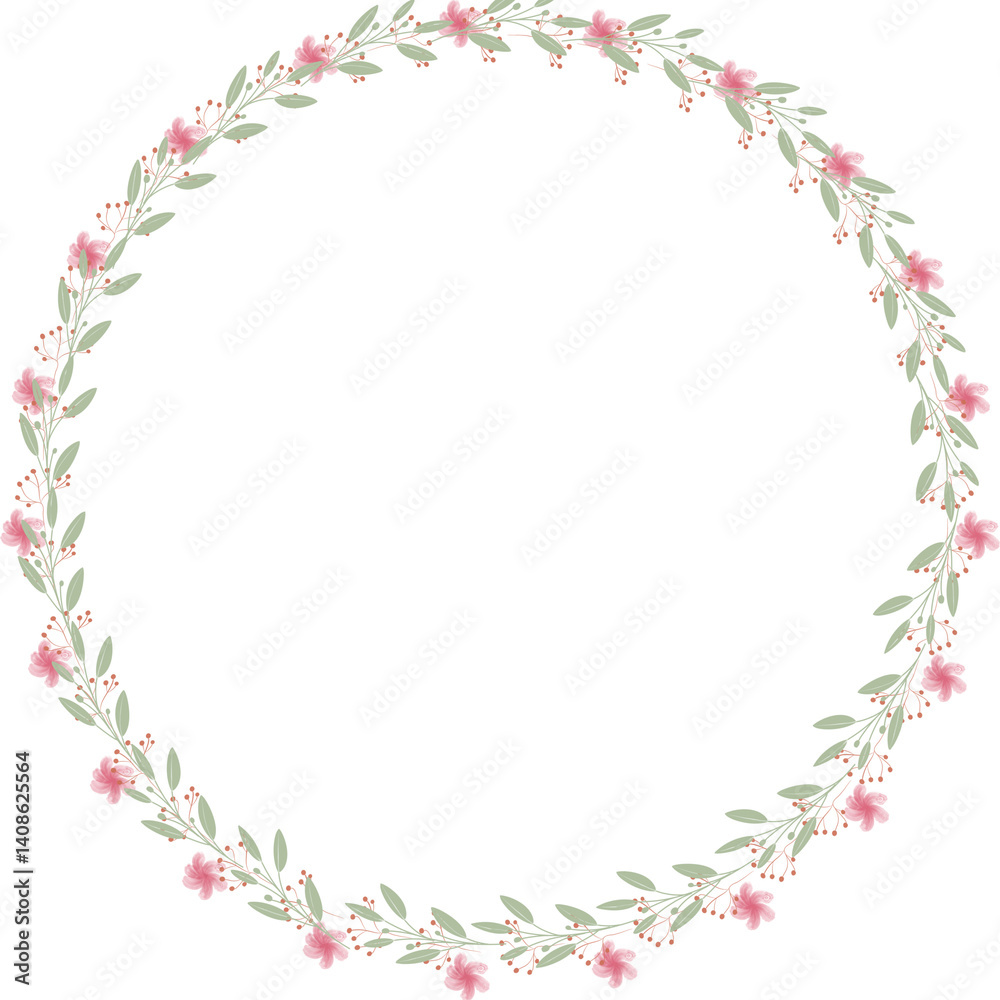 floral wreath illustration card invitation floral wreath illustration card invitation