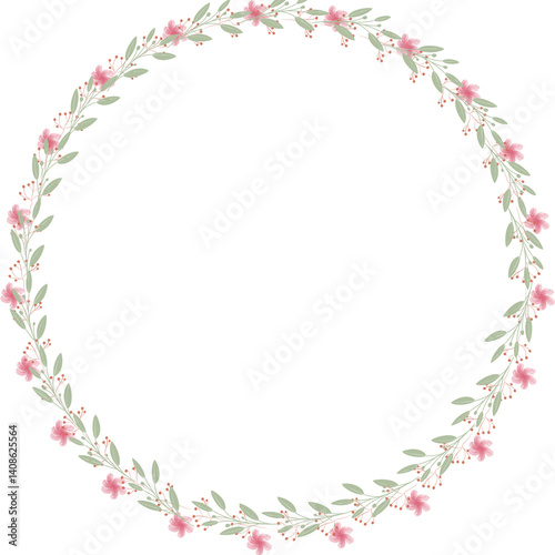 Wallpaper Mural floral wreath illustration card invitation Torontodigital.ca