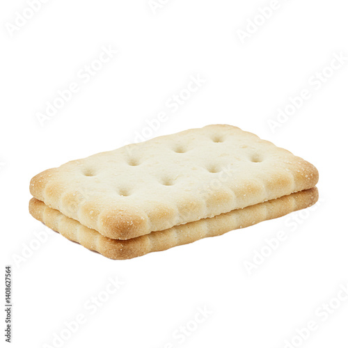 classic white biscuits isolated on white Background