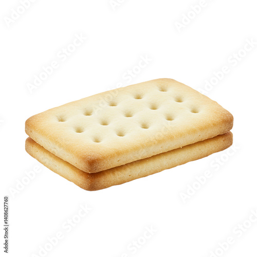 classic white biscuits isolated on white Background