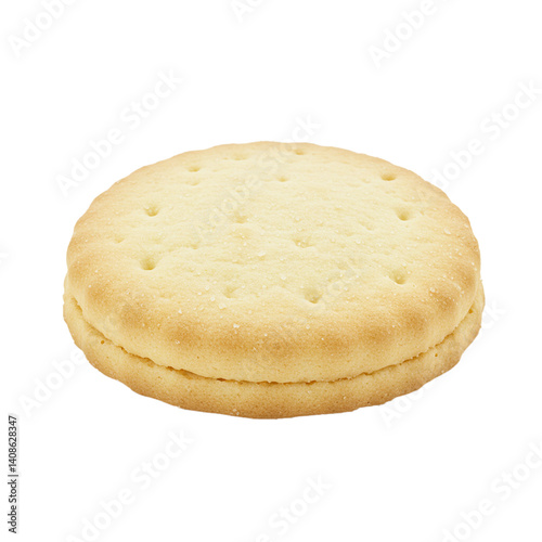 classic white biscuits isolated on white Background