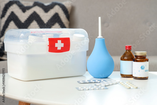 First aid kit with enema an...