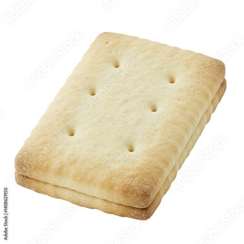 classic white biscuits isolated on white Background