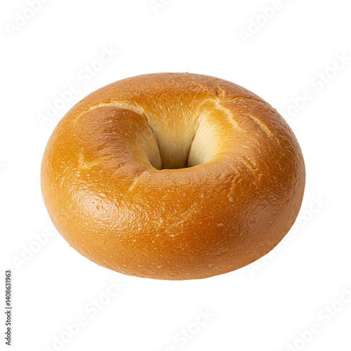 bagel plain on isolated white background