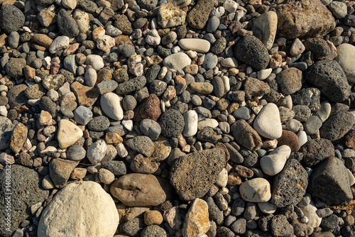 Obraz na płótnie Rocky Texture On The Scorpion Beach In Channel Islands w salonie