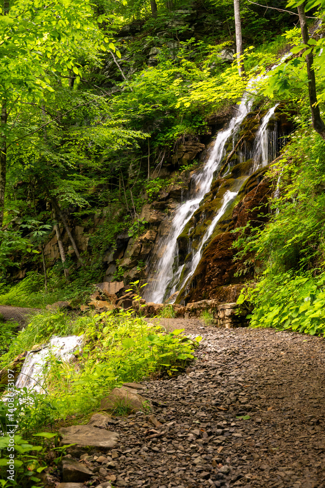 Side View of Wolf Creek Trails on Kaymoor Trail