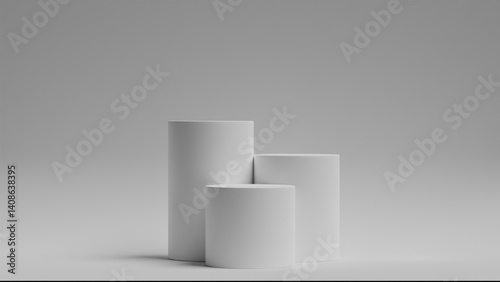 3d render podium minimal background. podium and white background for product presentation.