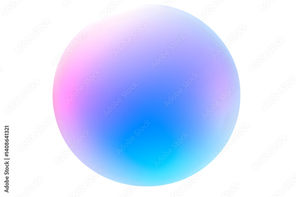 Abstract Gradient Sphere Illustration in Blue Pink Purple on Isolated Transparent Background Abstract Gradient Sphere Illustration in Blue Pink Purple on Isolated Transparent Background