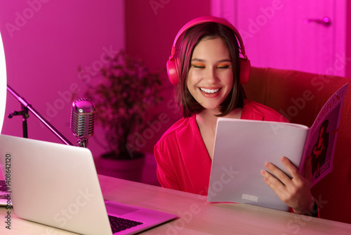 Female blogger with fashion...