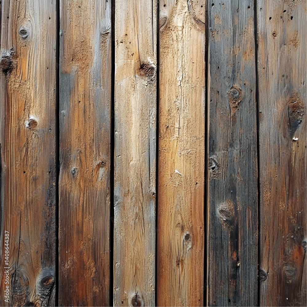 Fototapeta premium Weathered Wooden Planks Rustic Texture Background