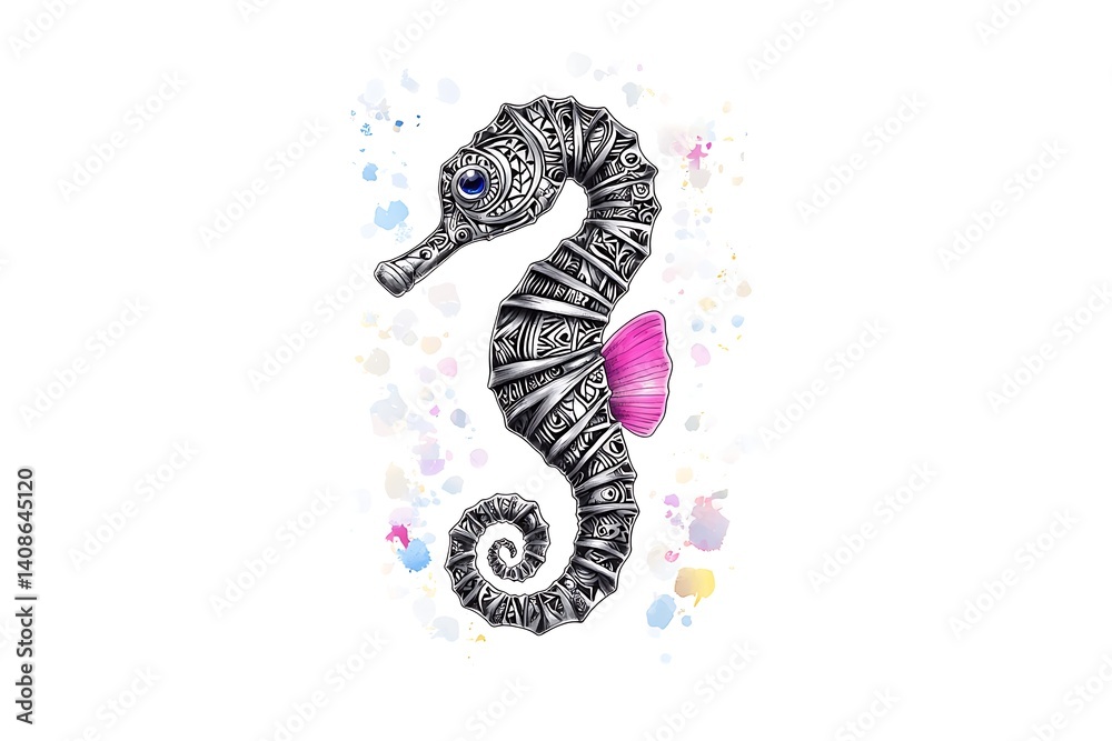 Fototapeta premium Sea Horse Art Design