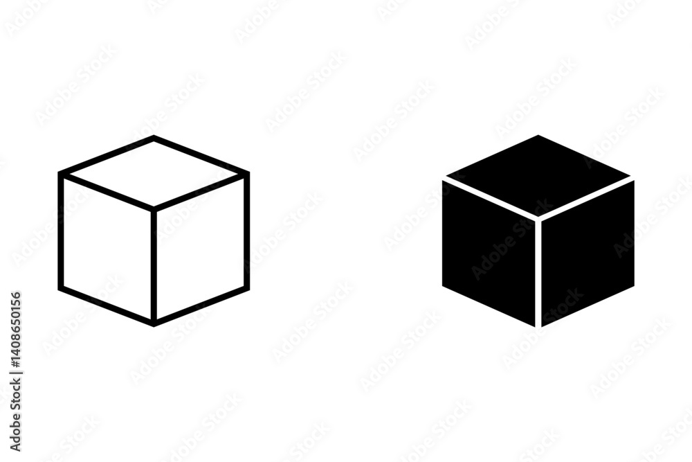 box icon on white background. box icon on white background.