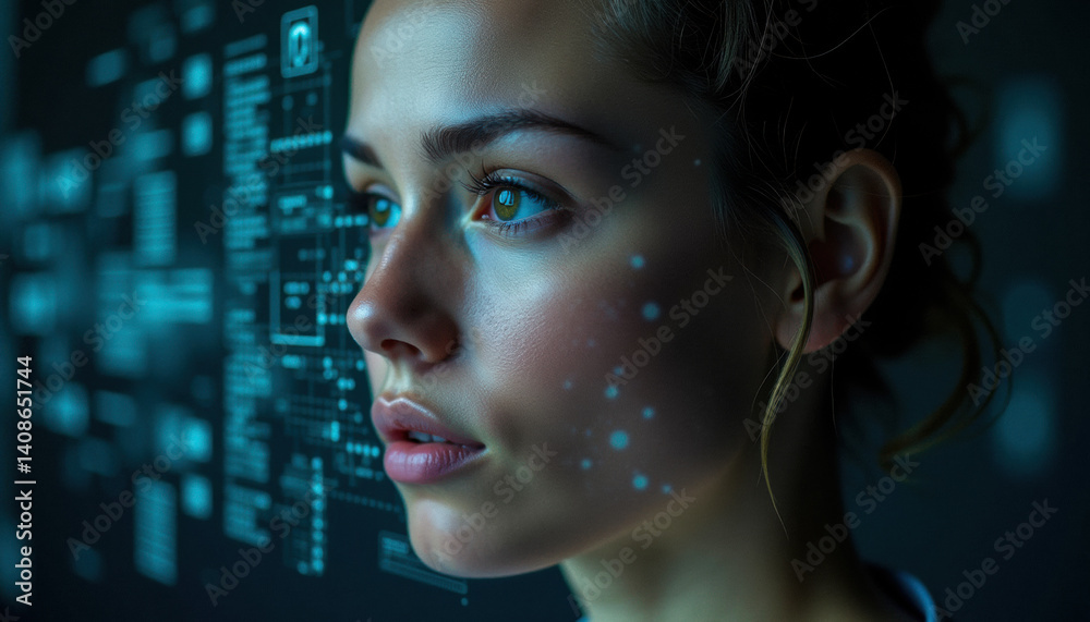 Central face surrounded by others to illustrate deepfakes and digital identity theft. Symbolic of AI deception, impersonation, and online privacy concerns.