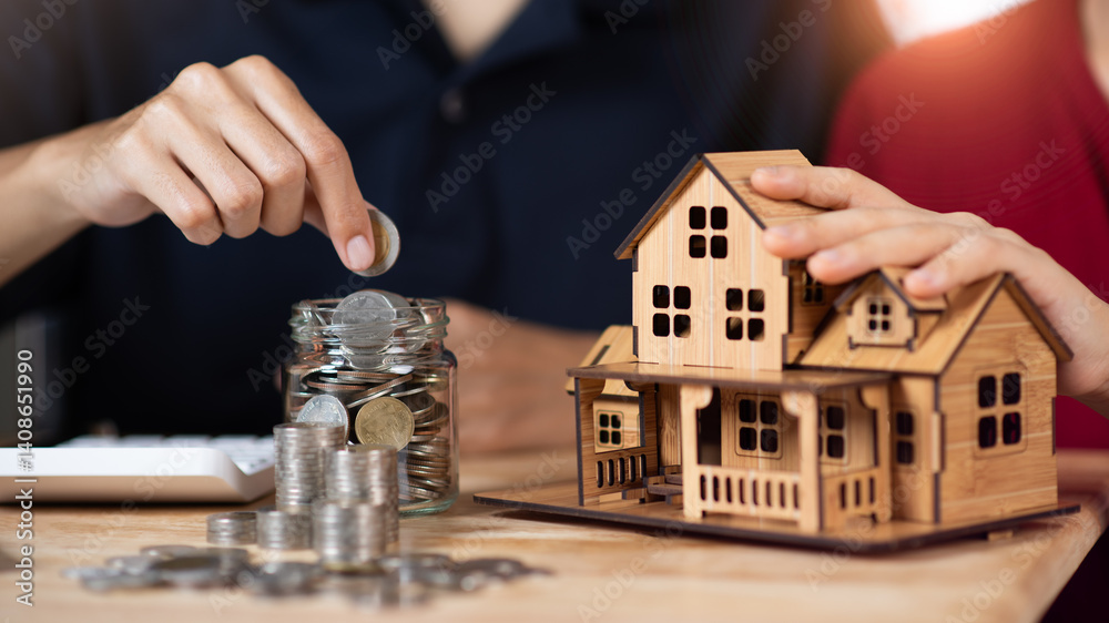 concept of saving money for investment in building houses and residences ,appraisal of property value ,Buying or mortgaging a home ,Investment loan approval,Finding location to invest in real estate