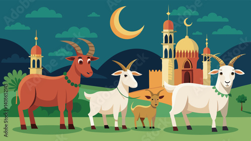 IDUL ADHA BACKGROUND ILLUSTRATION