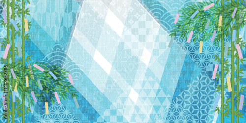 七夕　夏　短冊　背景
