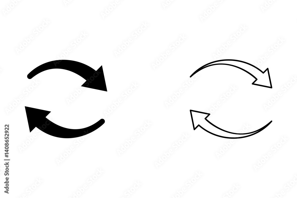 Refresh icon set. Reload icon vector. Update icon. eps10 Refresh icon set. Reload icon vector. Update icon. eps10