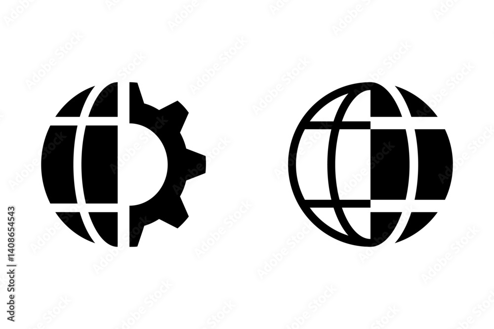 Fototapeta premium Web icon. Website vector icon. Internet world vector on white background
