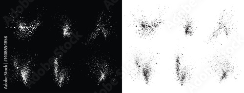 Grunge texture graffiti abstract black and white hand-painted blood splatter background collection