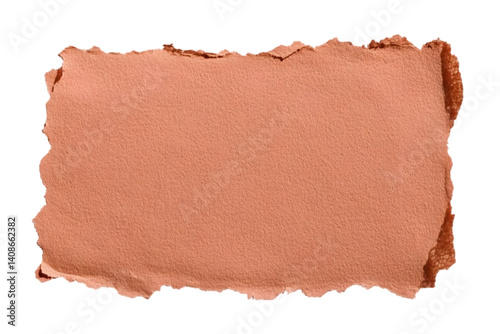 Obraz na płótnie Isolated Brown Torn Paper Texture on Transparent Background w salonie