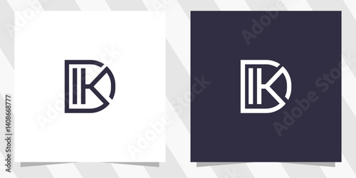 letter dk kd logo design vector