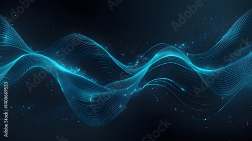 abstract blue wave