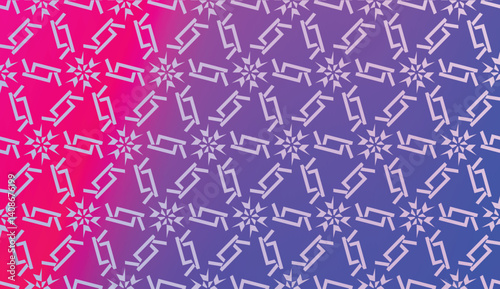 Vector Geometric Pattern with gradient backgroun. Triangles Curved Line. For Wallpaper, Presentation Background, Interior Design, Fashion Print