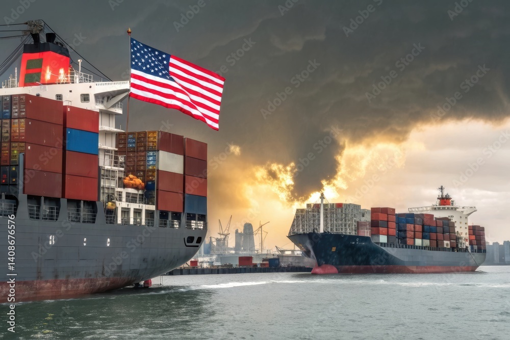 Obraz premium Tariff War