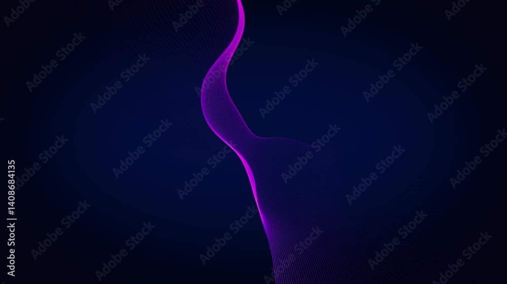 black and neon purple abstract gradient background with flowing lines animation video