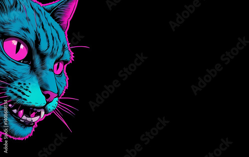 Futuristic Cat Art