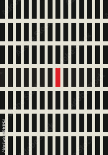 Illustration art abstract alone or introvert unique design