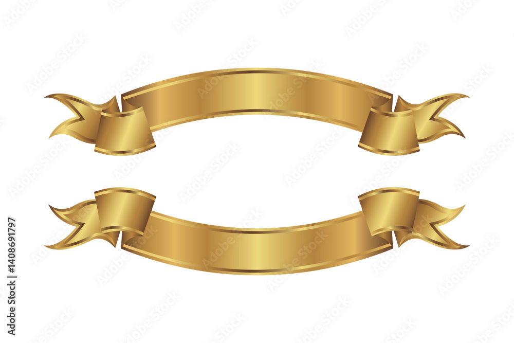 Straight gold ribbon banners with clean edges, great for certificates, headings, or classic graphic layout. Straight gold ribbon banners with clean edges, great for certificates, headings, or classic graphic layout.