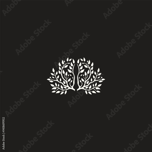 Tree logo style icon design template vector illustration