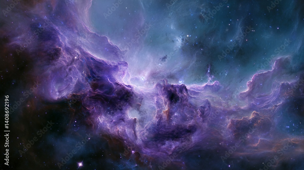 Fototapeta premium Deep space nebulae showcasing vibrant cosmic clouds.