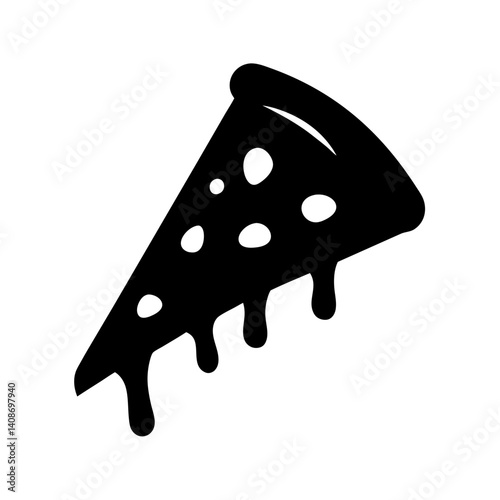 A Delicious Slice of Melted Cheese Pizza Illustration