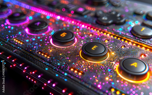 Abstract Colorful Control Panel