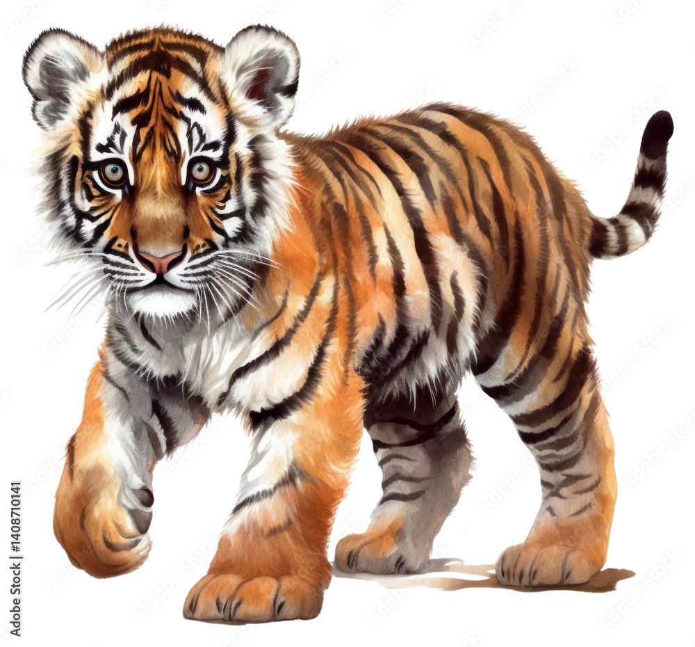 Naklejka premium PNG Tiger wildlife animal mammal.